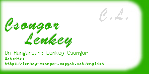 csongor lenkey business card